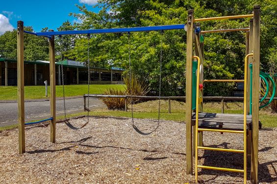 Children's playground at Tongariro Junction Accommodation